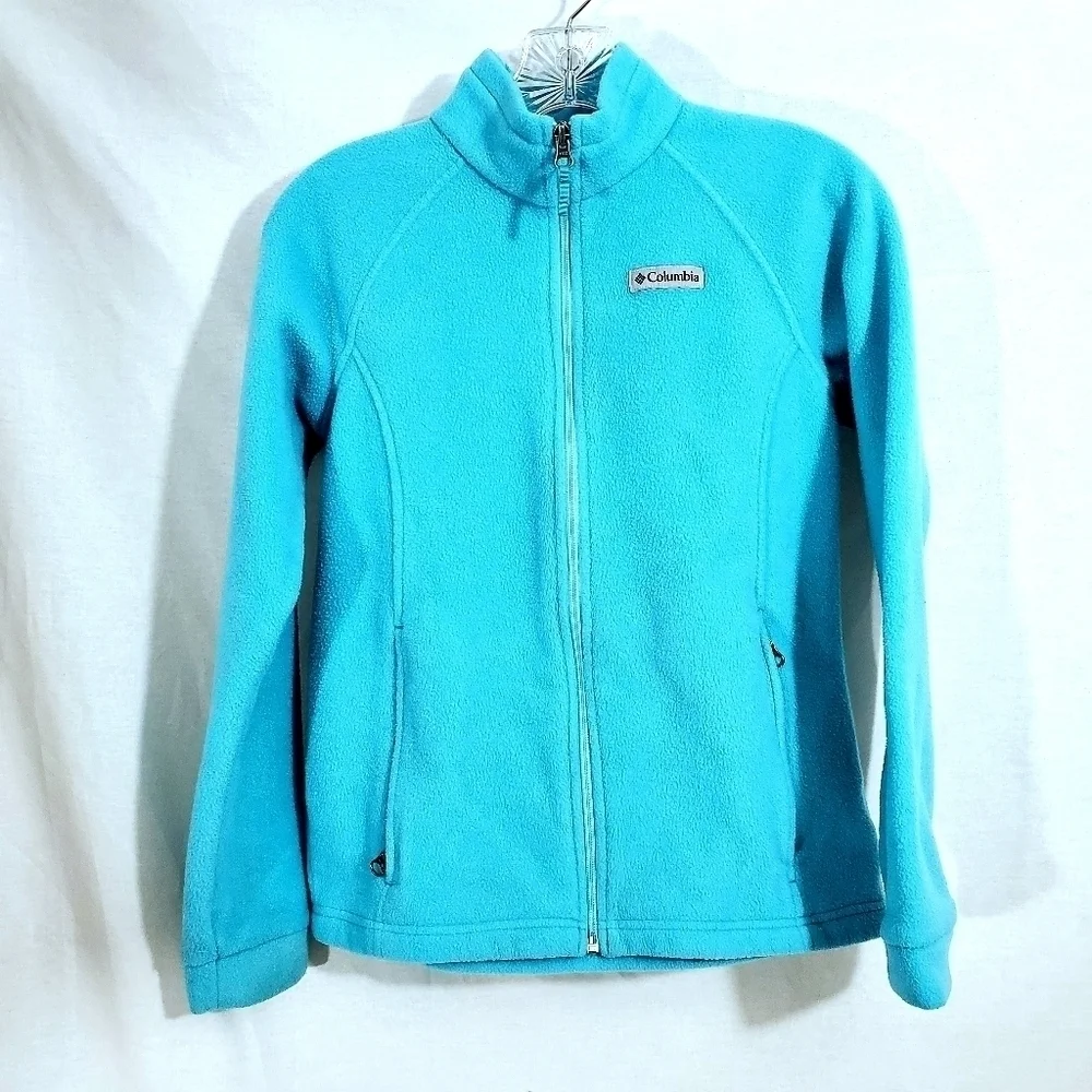 Columbia Children's Turquoise Blue Zip Fleece